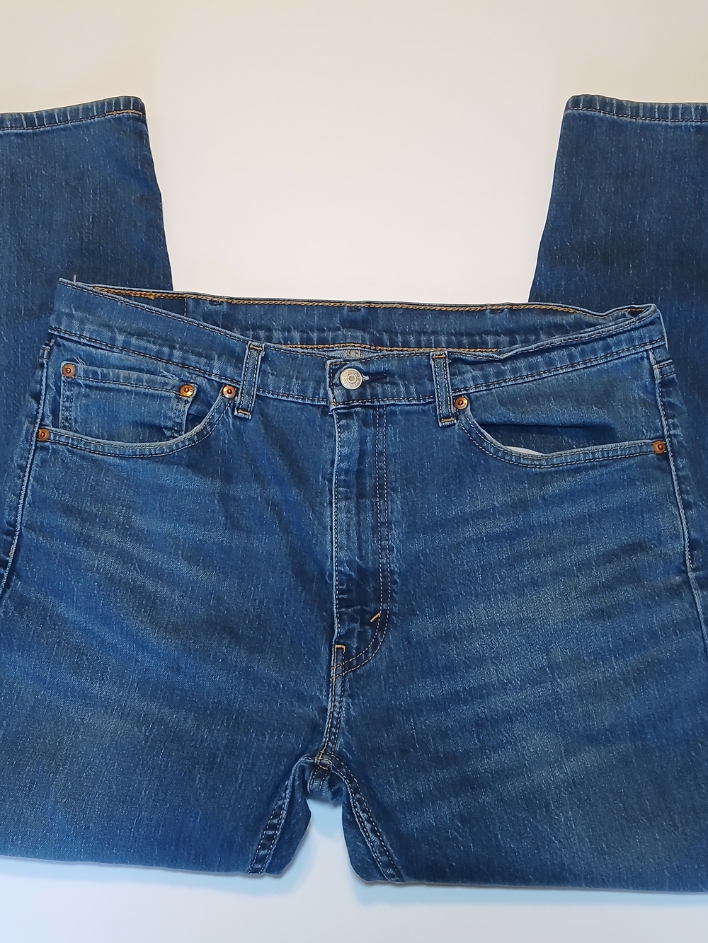 Levi's Men's Slim Straight Dark Blue Denim Jeans 38 x 26